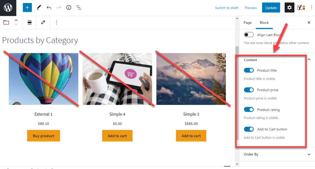 WooCommerce Blocks: Hide Images Etc. From Product Grid Block