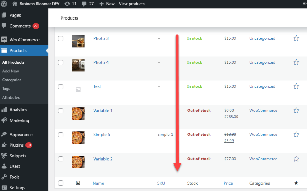 WooCommerce: Sort Products By Stock @ Admin Dashboard