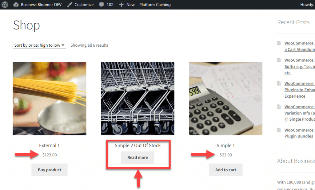 WooCommerce: Hide Price If Product Out of Stock @ Frontend